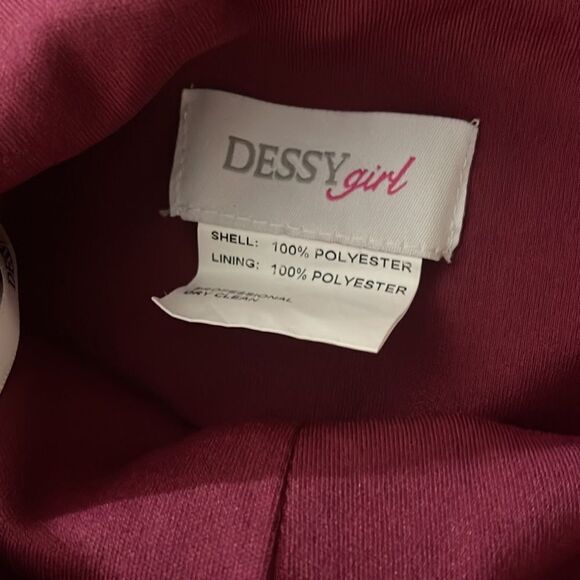 NWT DESSY COLLECTION JUNIOR BRIDESMAID DRESS JR548 IN BURGUNDY - size 16 Juniors - Picture 6 of 6